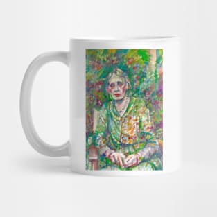 VIRGINIA WOOLF in the garden - watercolor portrait Mug
